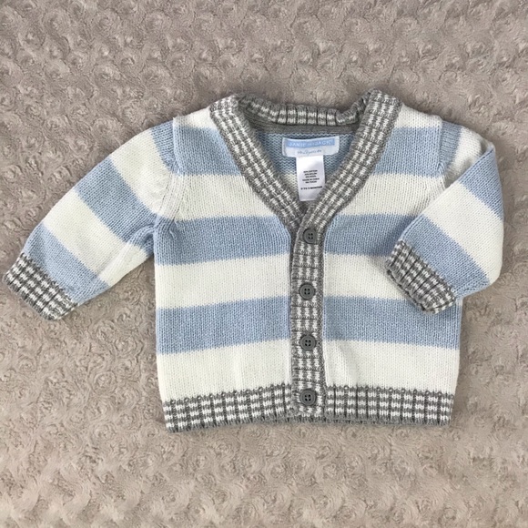 Janie and Jack Other - Janie and Jack Blue White Stripe Cardigan Sweater